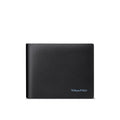 Men's first layer cowhide anti-theft wallet with letters pattern, urban simplicity style, black gift box
