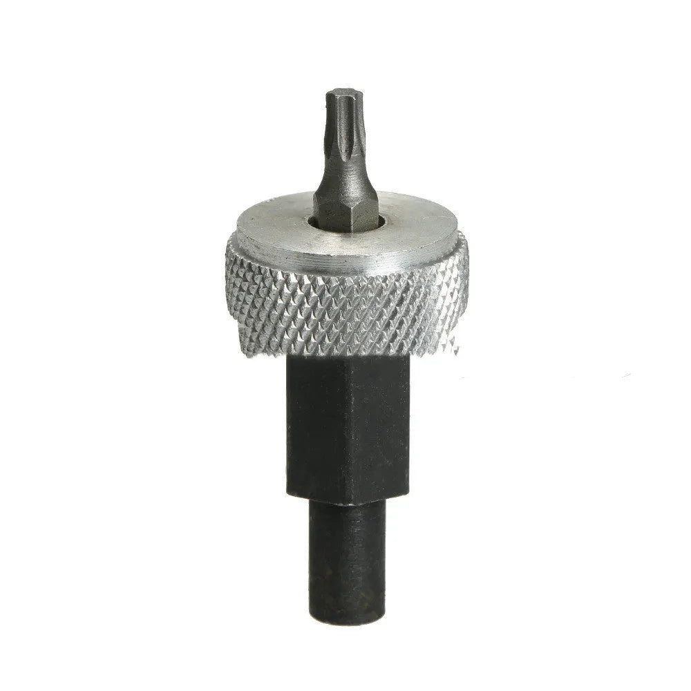 Carbon steel ignition module wrench with knurled aluminium knobs for distributor block mounting