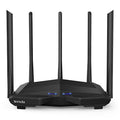AC11 Gigabit Wireless Router in black with adjustable antennas and 8-pin pure copper LAN/WAN ports