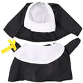 Black polyester nun costume for cats and dogs, free size, Halloween pet dress-up
