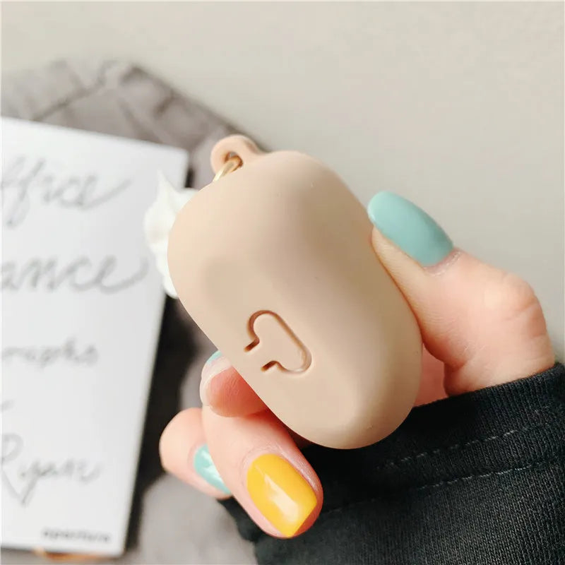 Silicone protective case for Apple AirPods 2 wireless earbuds in photographic colour design