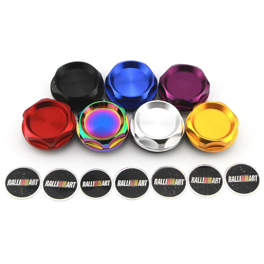 Aluminium alloy oil filter cap in six colours for Mitsubishi models
