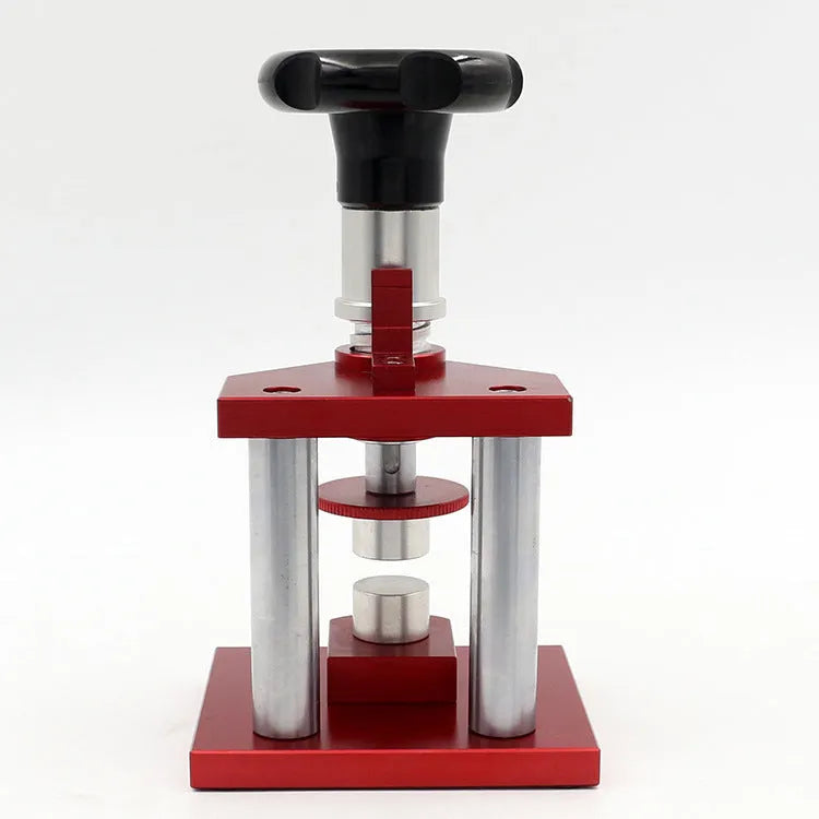 Watch repair spiral cap presser tool with 20 plastic moulds for back cover pressing