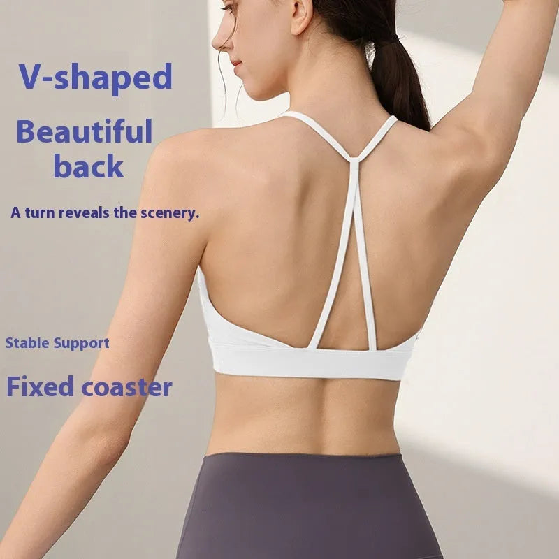 Women's high-strength nylon sports vest in multiple colours with fixed double shoulder straps.