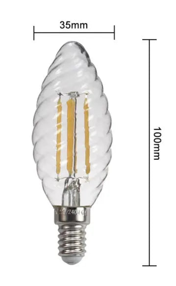 Threaded ice cream bulb LED decoration transparent 6W 6500K Edison style IP65