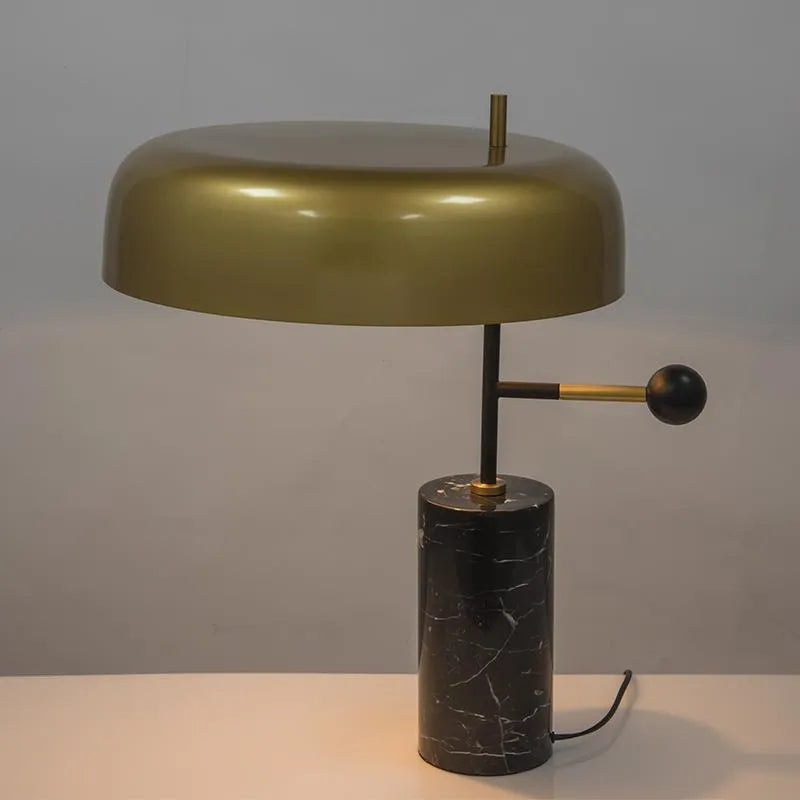 Fashion simple bedroom hotel decorative table lamp with warm light and European style on a wooden bedside table
