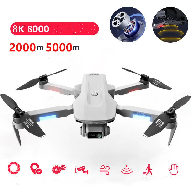 8K dual camera GPS remote control plane with brushless motor in flight