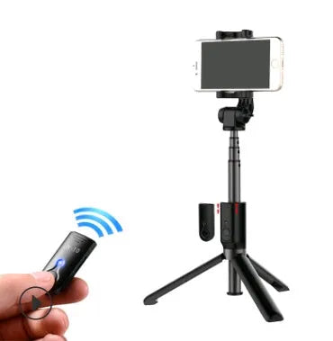 Aluminium alloy Bluetooth tripod selfie stick with remote control for mobile phones