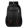 Black Oxford cloth laptop backpack with anti-theft design, 15 inch size, 31cm by 47cm by 16cm
