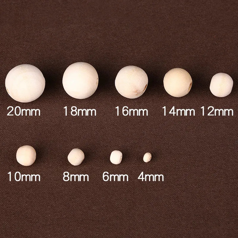 Loose wooden beads in red sandalwood and huanghuali in various sizes for DIY jewellery making