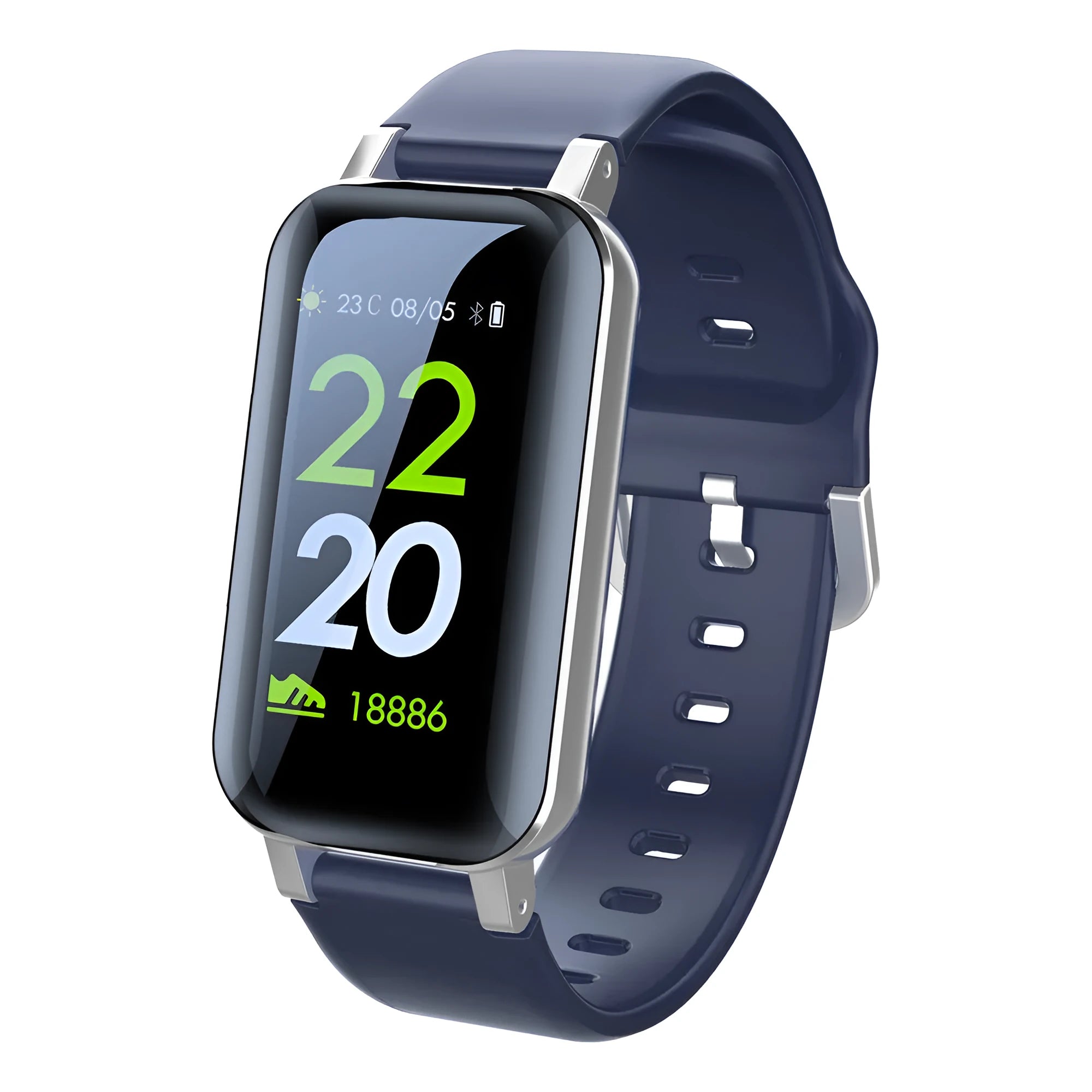 Call Bracelet smart bracelet in black, blue, or coffee colour on a wrist