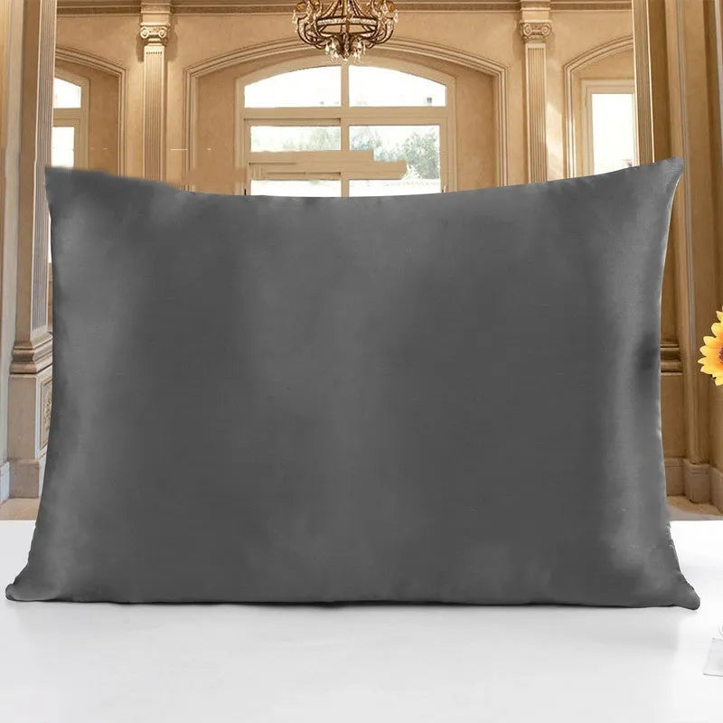 19 momme double-sided mulberry silk pillowcase with hidden zip closure in a neutral colour