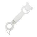 4-in-1 bear-shaped stainless steel and PP manual bottle and jar opener in gray blue on white background