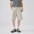 Men's lyocell casual shorts in dark gray, cotton blend, loose fit, summer wear