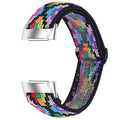 Printed elastic replacement watch strap compatible with Fitbit Charge 6 smartwatch