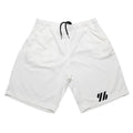 Metallic silk fabric men's running shorts in loose fit design with no liner