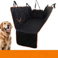 Pet car cushion in black cloth with medium mesh on a car seat for dogs