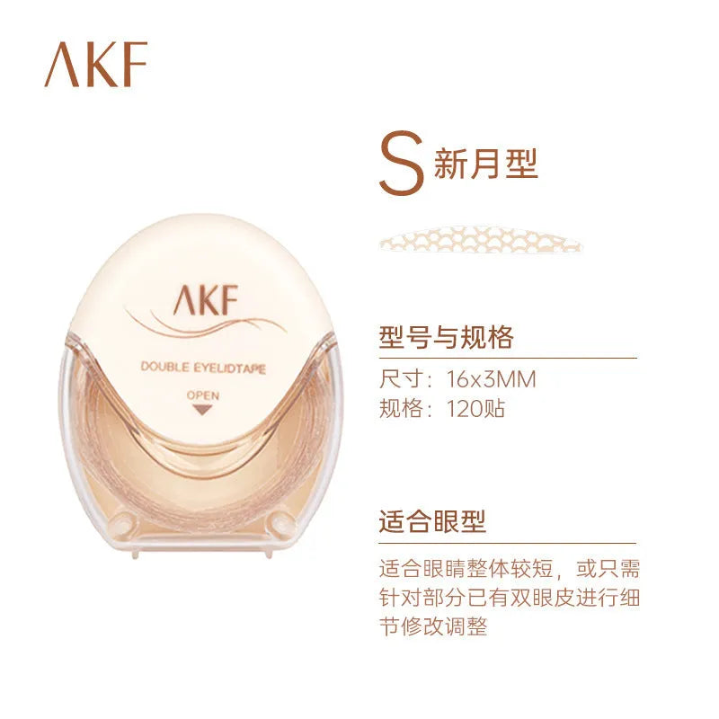 Double eyelid stickers roll with invisible traceless lace design showing 120 adhesive patches