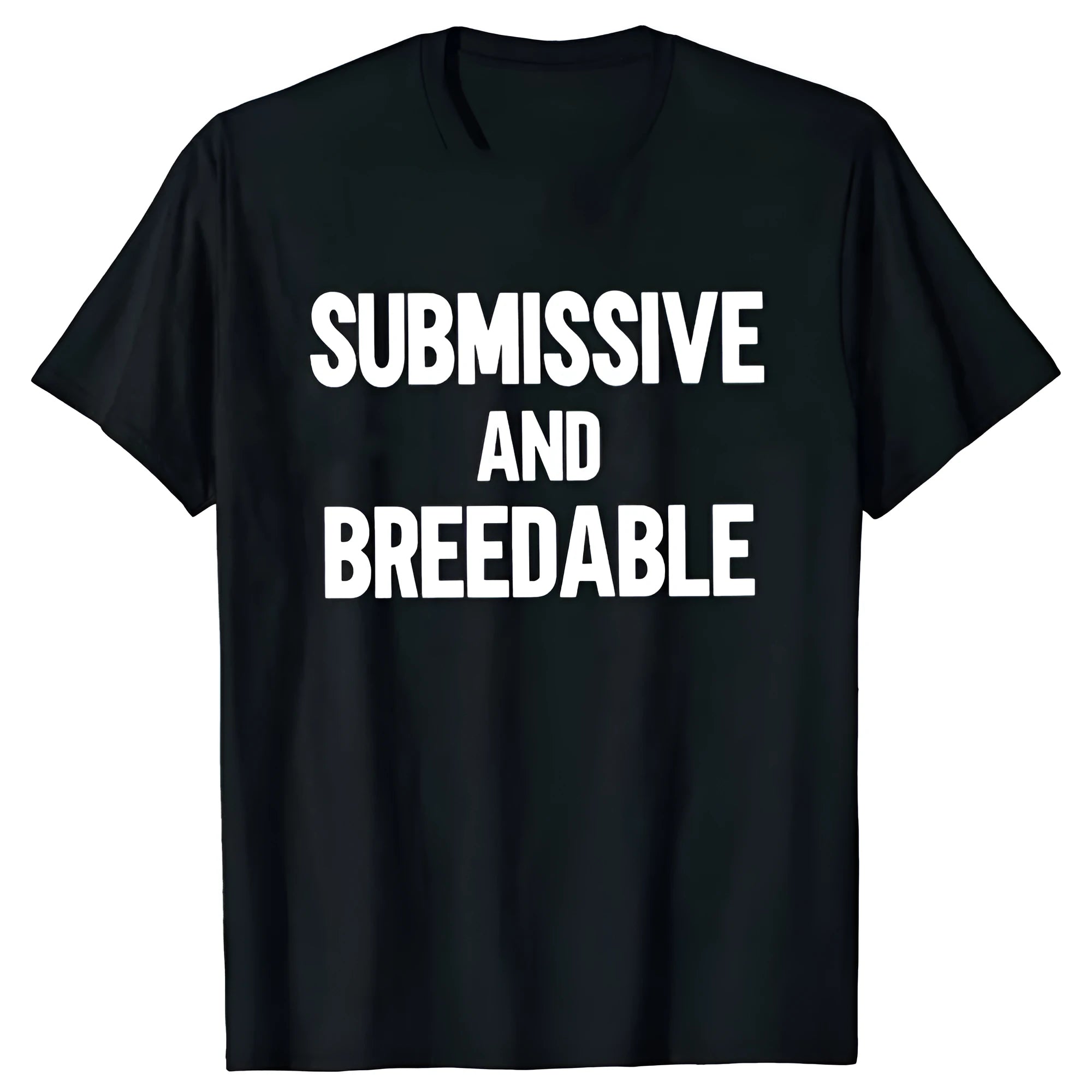 Obedient and Reproducible funny humor pure cotton short sleeve t-shirt in white with loose fit