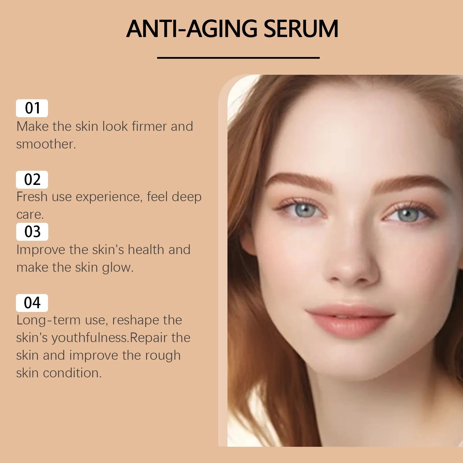 30ml anti-aging liquid serum with hyaluronic acid, bee venom and Botox in a clear bottle