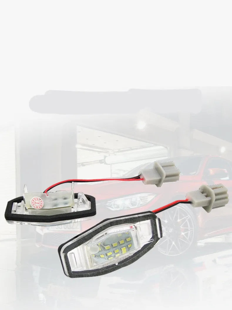 White LED licence plate light for Honda CIVIC with plastic housing and 12V connection