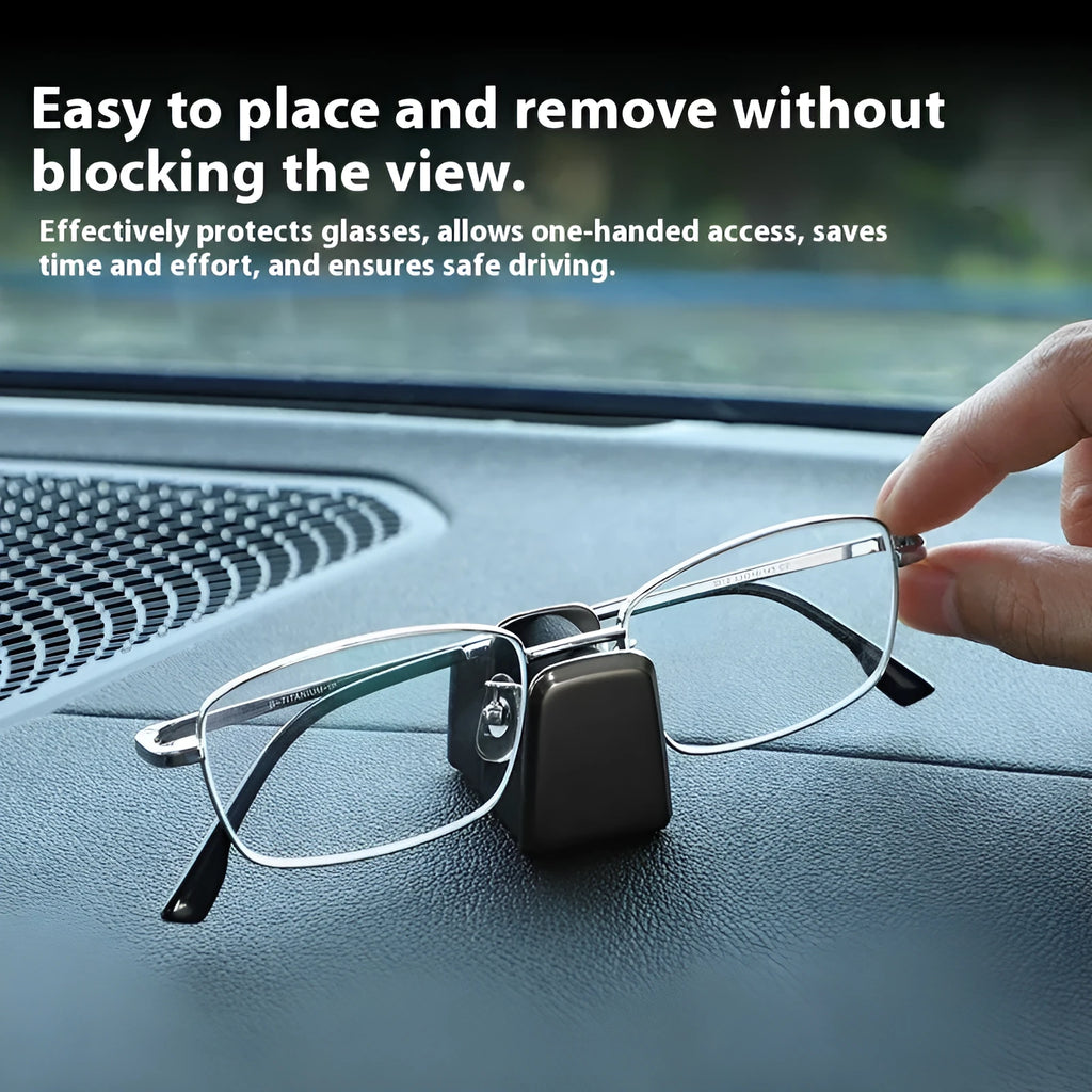 Zinc alloy leather glasses clip for car dashboard in choice of colours
