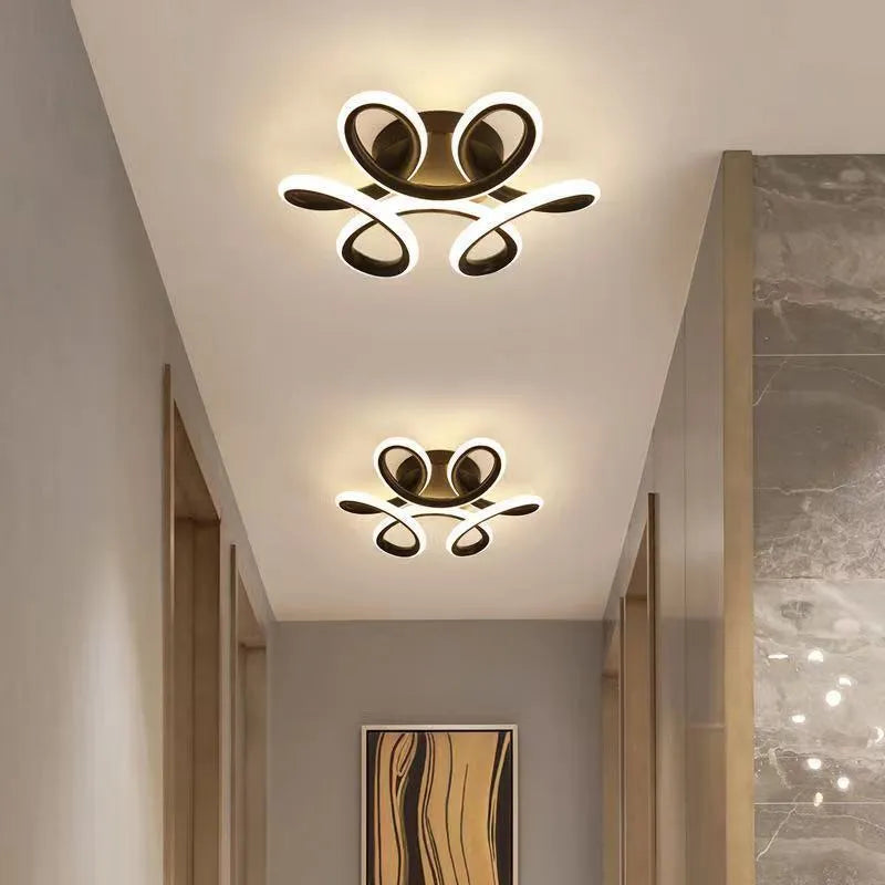 LED corridor ceiling light with silicone shade, rectangular bay window shape, white frame