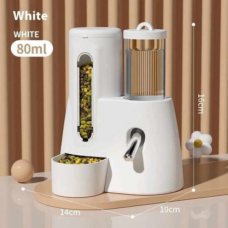 Hamster automatic drinking water feeder kettle in white, blue, or pink colours for Djungarian dwarf hamsters