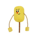 Corn cob shaped cat chew toy made of polio wood for feline teeth cleaning