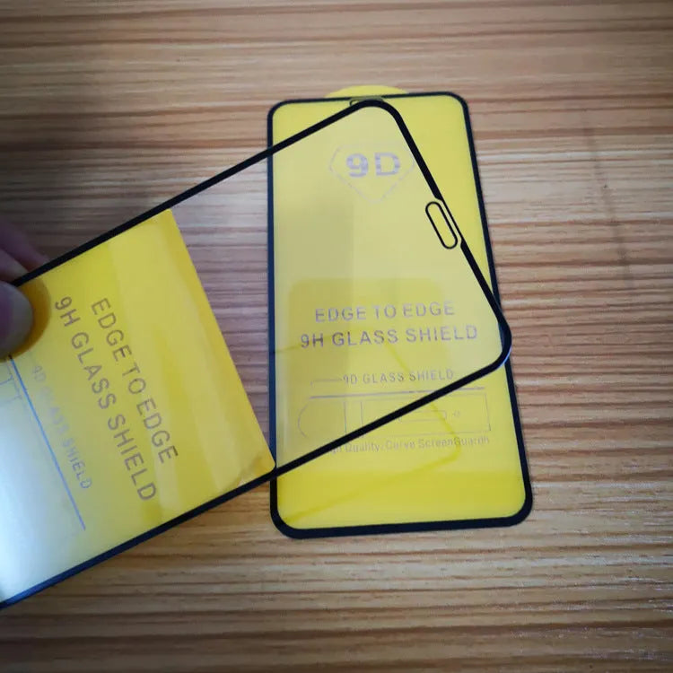 Black glass tempered screen film for XiaoMi 10 Lite 11 Lite and 11T Pro full screen protection