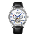 Business hollow men's mechanical watch with sapphire crystal glass and stainless steel case