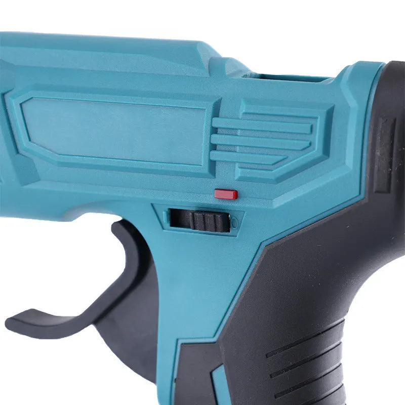 Rechargeable lithium electric hot melt glue gun 21V bare metal with 2 batteries and glue sticks