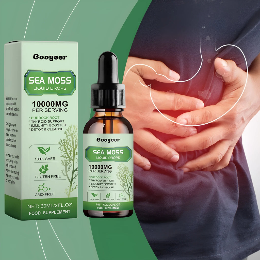 Googeer Sea Moss Liquid Drops 60ml bottle body care treatment with traditional Chinese medicine extract