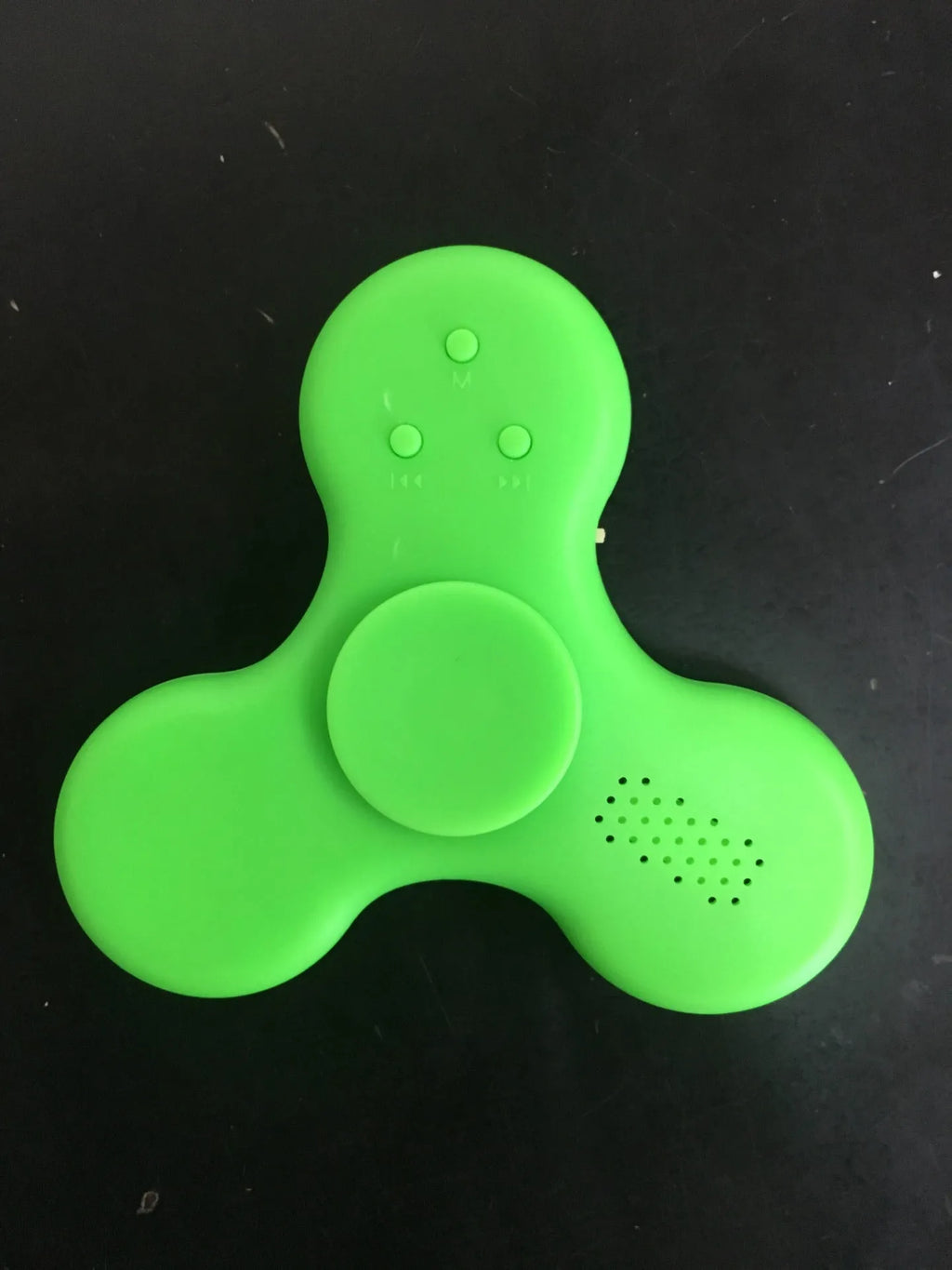 Bluetooth speaker fidget spinner EDC toy in compact ABS design with MP3 playback, 80x80x15 mm, white colour