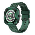 Bluetooth smartwatch with 1.32-inch colour touchscreen on silicone wristband showing fitness tracking display