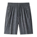 Camouflage pattern men's and women's ice silk summer exercise shorts in black, knee length, plus size up to 8XL