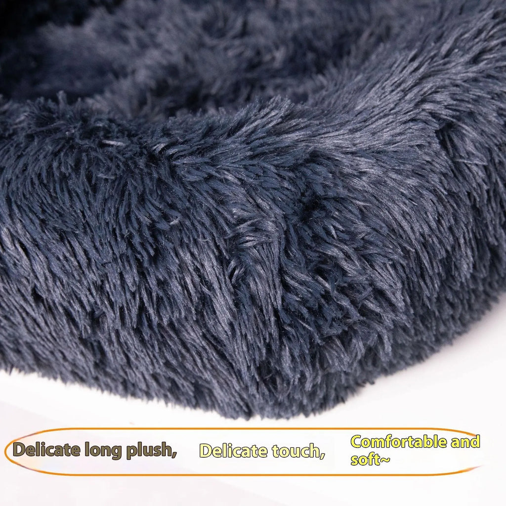 Winter thicken thermal vehicle-mounted pet mat in dark grey or beige on car seat
