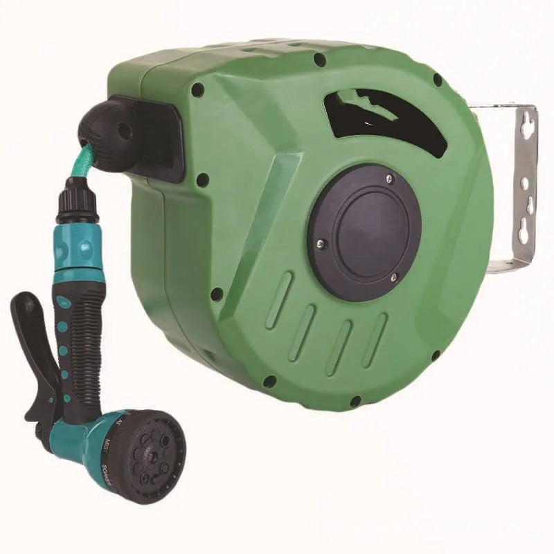 Automatic retractable hose reel with 10 metre PVC pipe for water drums