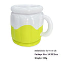 Yellow inflatable PVC ice bucket for chilling beer steins at outdoor events
