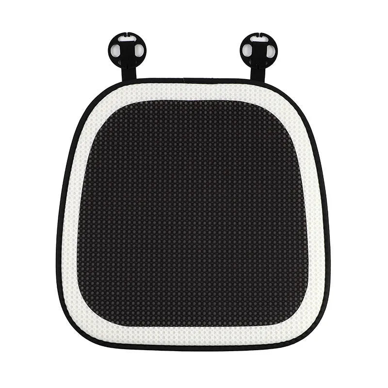Plush automotive headrest neck pillow with checkered pattern for car seat comfort