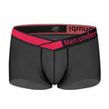 Men's low waist seamless nylon boxer briefs in gradient colour, black