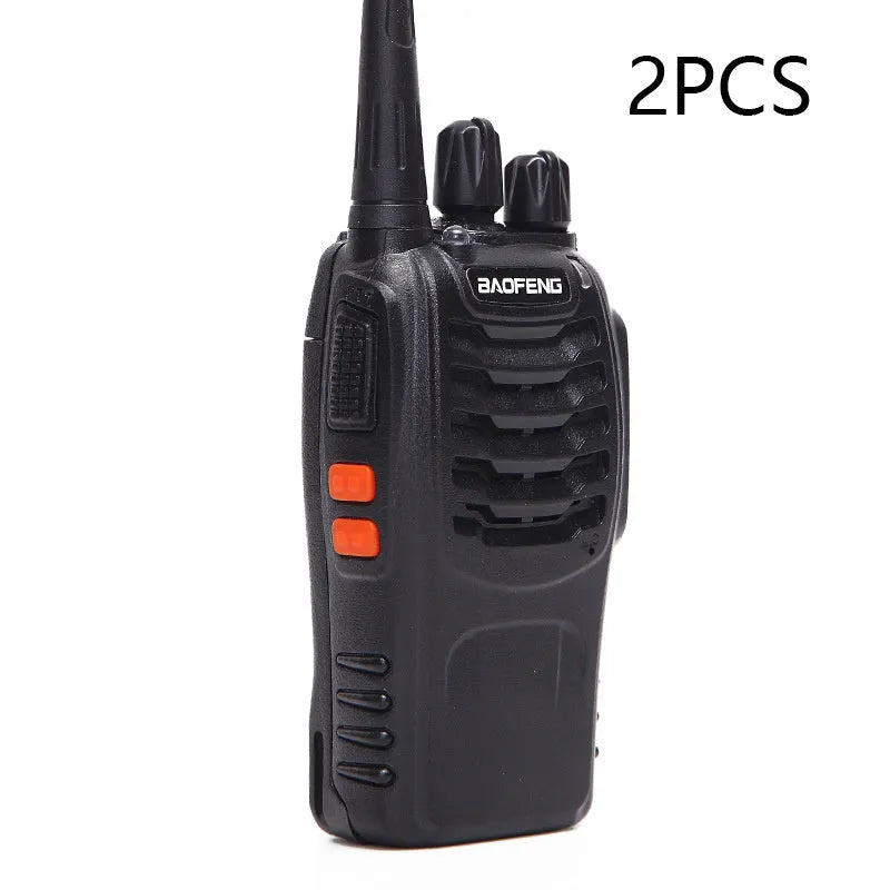Baofeng USB BF-888S walkie-talkie handheld station in black with UK plug charger