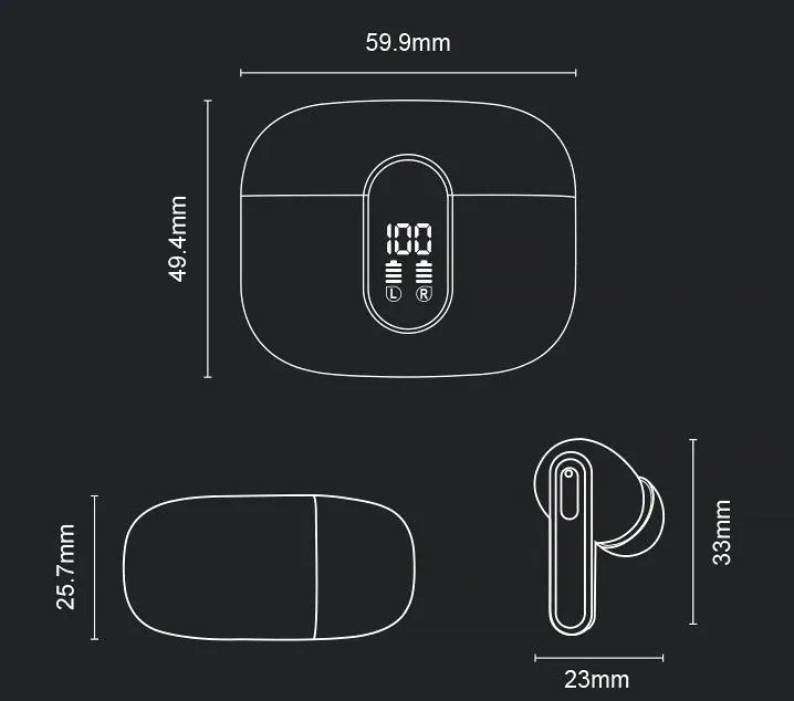 Y40 true wireless Bluetooth earphone in charging compartment with dual noise cancellation feature