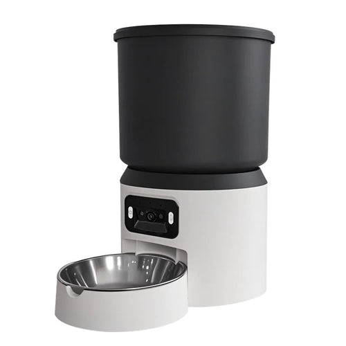 4L smart pet feeder with timing control and remote monitoring features for cats and dogs