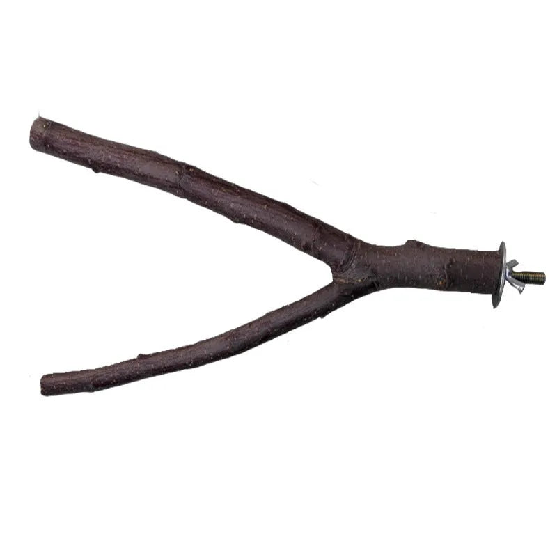 Natural apple branch braided ring bird toy in 15cm diameter for small birds, wood standing frame