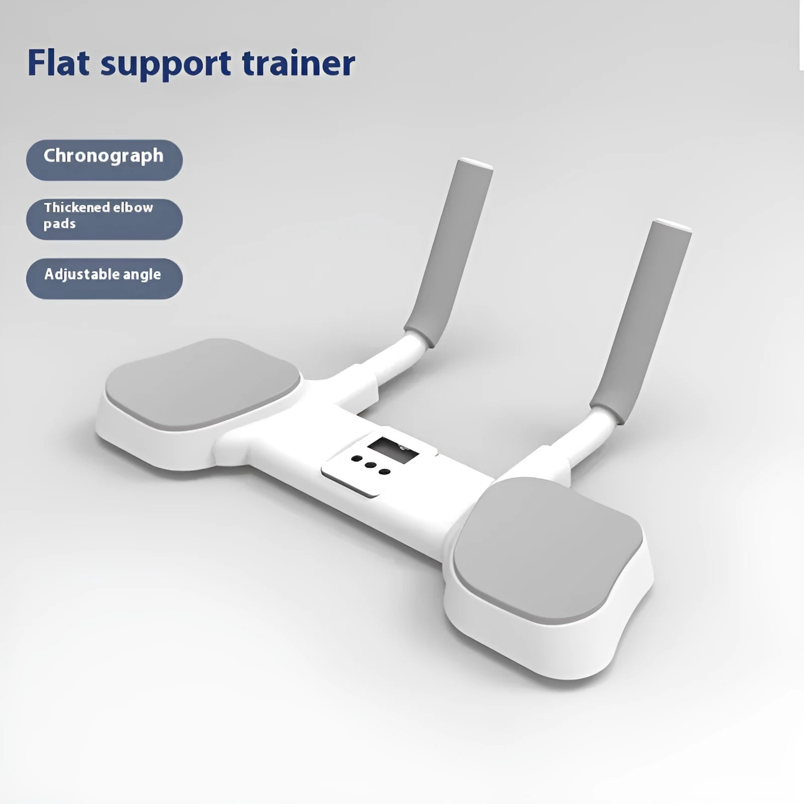White flat support trainer with alloy aluminium frame and ABS plastic components for home fitness training