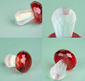 Colourful mushroom-shaped crystal decoration in modern simplicity style, 40mm by 53mm.