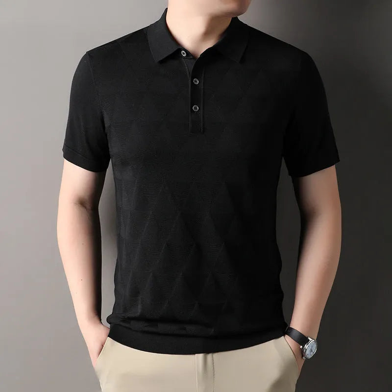 Men's ice silk quick-drying short sleeve t-shirt in regular fit, available in five colours and sizes M to XXXL