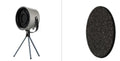 Milky white portable desktop exhaust fan with tripod stand and USB cable