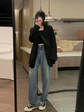Korean-style fried street small suit jacket in polyester, shown in beige, black, and coffee colours with pockets